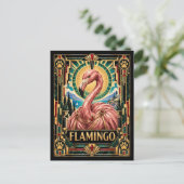 Carte Postale Flamant, faune Art déco (Debout devant)