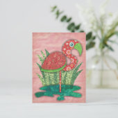 Carte postale Flamant rose (Debout devant)