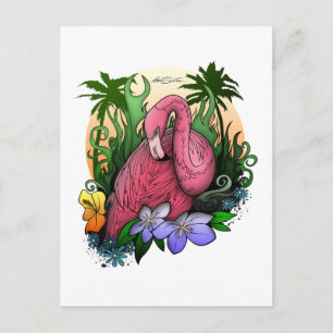 Carte Postale Flamant rose