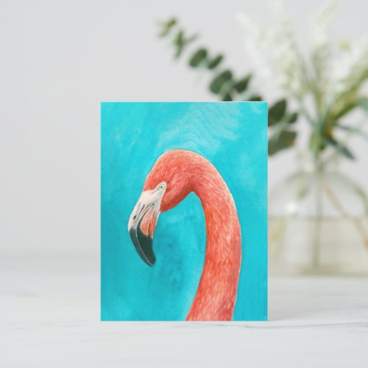 Carte Postale Flamant rose (Debout devant)