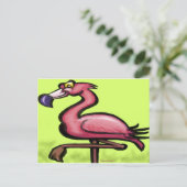 Carte Postale Flamant rose (Debout devant)