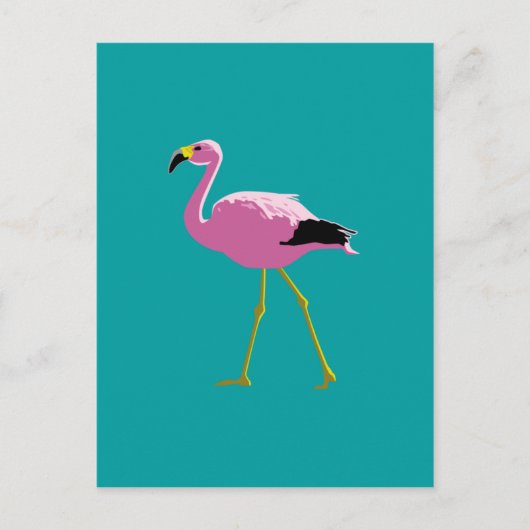 Carte Postale Flamant Rose (Devant)