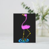 Carte Postale Flamant rose Abstrait (Debout devant)