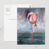 Carte postale Flamant rose ACEO (Devant / Derrière)