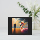 Carte Postale Flamant rose animal Spirit 1 (Debout devant)
