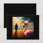 Carte Postale Flamant rose animal Spirit 1 (Devant / Derrière)