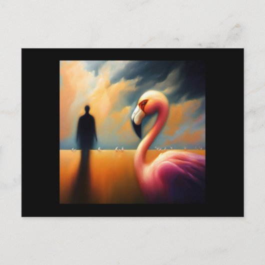 Carte Postale Flamant rose animal Spirit 1 (Devant)