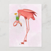 Flamant rose avec Cocktail