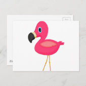 Carte Postale Flamant rose bébé (Devant / Derrière)