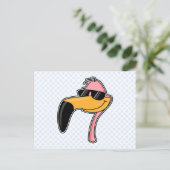 Carte Postale Flamant rose d'ajustement (Debout devant)