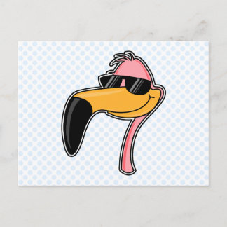 Carte Postale Flamant rose d'ajustement