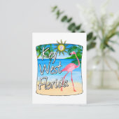 Carte Postale Flamant rose de Key West Floride Keys (Debout devant)