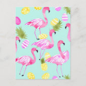 Carte Postale Flamant rose de Pâques (Devant)