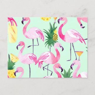 Carte Postale Flamant rose de pomme