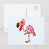 Carte Postale Flamant rose de remplissage (Devant / Derrière)