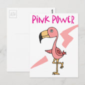 Carte Postale Flamant rose d'énergie rose inspirationnel (Devant / Derrière)