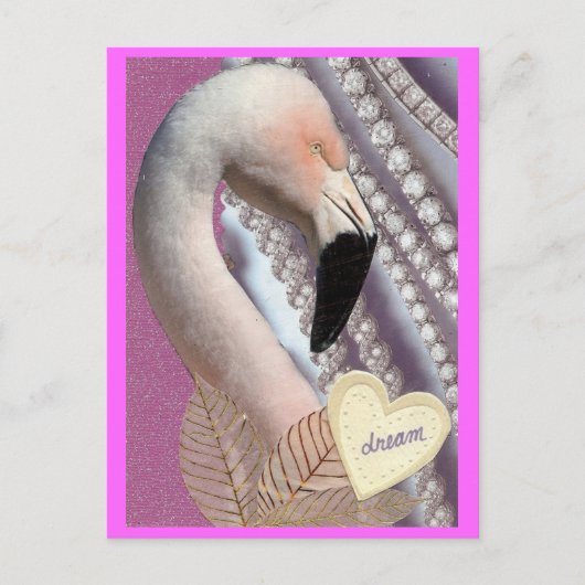 Carte Postale Flamant rose Dream (Devant)