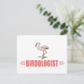 Carte Postale Flamant rose drôle (Debout devant)