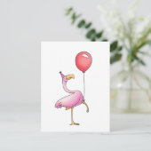 Carte Postale Flamant Rose Drôle Joyeux Anniversaire – Oiseau Ro (Debout devant)