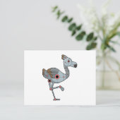 Carte Postale Flamant rose en Robot (Debout devant)
