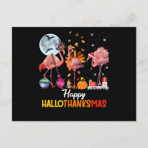 Carte Postale Flamant rose Flamant rose Thanksgiving Halloween N