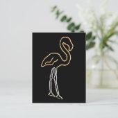 Carte Postale Flamant rose fluorescent (Debout devant)
