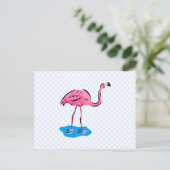 Carte Postale Flamant rose Frankie (Debout devant)