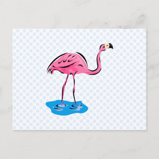 Carte Postale Flamant rose Frankie (Devant)