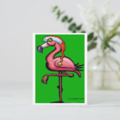 Carte Postale Flamant rose Noël (Debout devant)