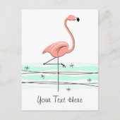 Carte postale Flamant rose Ocean (Devant)