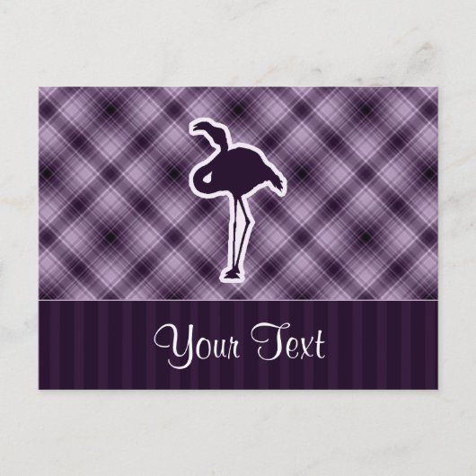 Carte Postale Flamant rose pourpre (Devant)