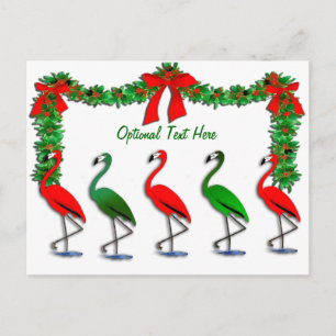 Carte Postale Flamant rose Rocettes Spectacle de danse