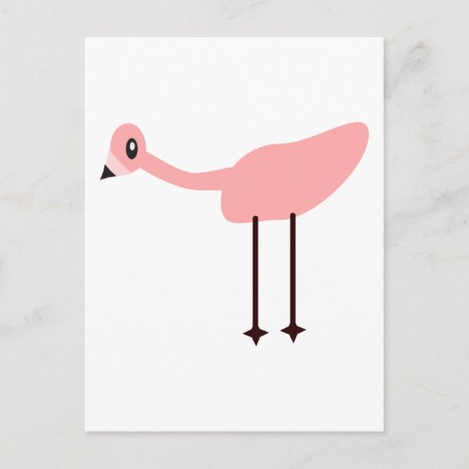 Carte Postale Flamant rose rose (Devant)