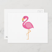 Carte Postale Flamant rose rose (Devant / Derrière)