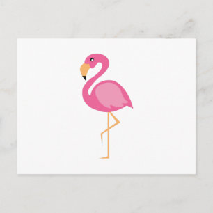 Carte Postale Flamant rose rose