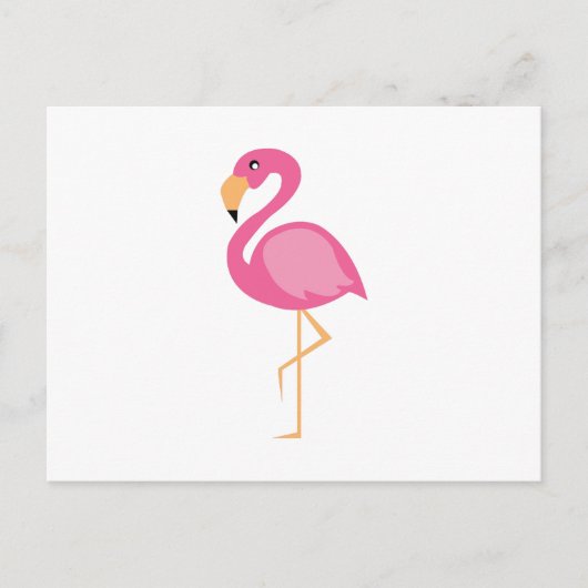 Carte Postale Flamant rose rose (Devant)