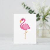 Carte Postale Flamant rose rose (Debout devant)