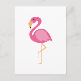 Carte Postale Flamant rose rose