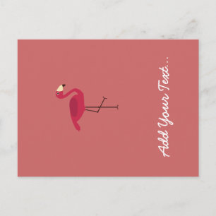 Carte Postale Flamant rose rose