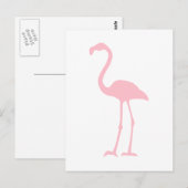 Carte Postale Flamant rose rose (Devant / Derrière)