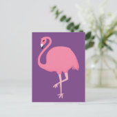 Carte postale Flamant rose rose (Debout devant)