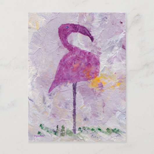 Carte postale Flamant rose rose (Devant)