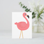 Carte Postale Flamant rose rose (Debout devant)