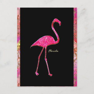 Carte Postale Flamant rose rose chaud Floride