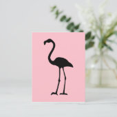 Carte Postale Flamant rose rose et noir (Debout devant)