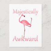 Carte Postale Flamant rose rose Majesque (Devant)