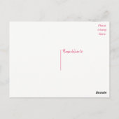 Carte Postale Flamant rose rose Merci Mariage tropical, nuptiale (Dos)