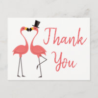 Flamant rose rose Merci Mariage tropical, nuptiale