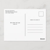 Carte Postale Flamant rose rose mignon Illustration fête d'anniv (Dos)