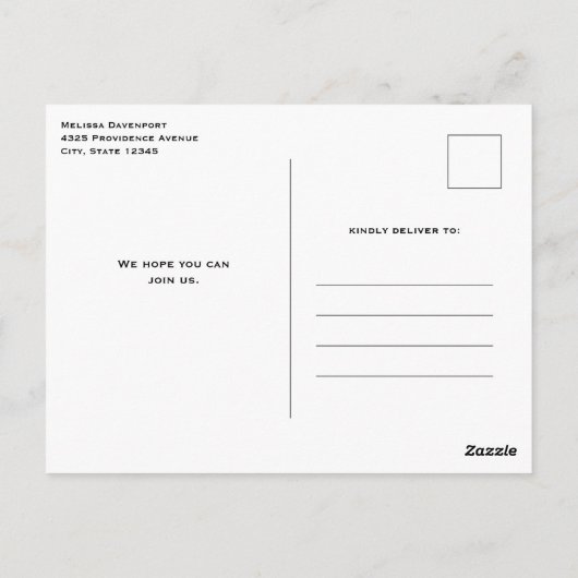 Carte Postale Flamant rose rose mignon Illustration fête d'anniv (Dos)